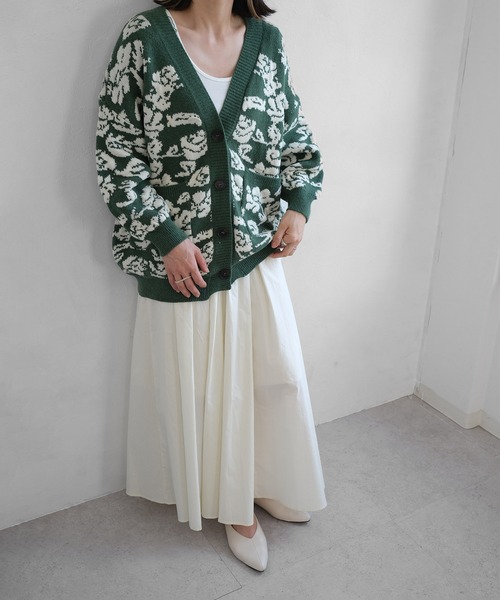 ANDJ(アンドジェイ)の「ブロードボリュームマキシスカート(スカート・レディース・イエロー/アイボリー/グレイッシュベージュ・M)」の7枚目の写真