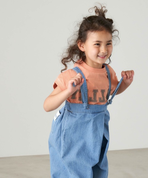 &yam(アンドヤム)の「USAコットン カレッジロゴプリント フレンチスリーブTシャツ【親子お揃い/リンクコーデ】(Tシャツ/カットソー・キッズ・ホワイト/ピンク/ブラック/ベージュ・150-160cm/110-120cm/140-150cm/120-130cm/130-140cm)」の21枚目の写真