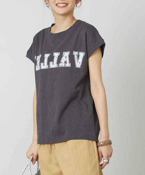 &yam(アンドヤム)の「USAコットン カレッジロゴプリント フレンチスリーブTシャツ【親子お揃い/リンクコーデ】(Tシャツ/カットソー・キッズ・ホワイト/ピンク/ブラック/ベージュ・150-160cm/110-120cm/140-150cm/120-130cm/130-140cm)」の13枚目の写真