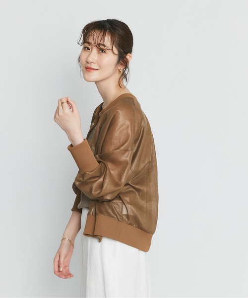 RIVE DROITE（リヴドロワ）の「ドライチンツブルゾン（ブルゾン・レディース・ブラウン・FREE）」の4枚目の写真