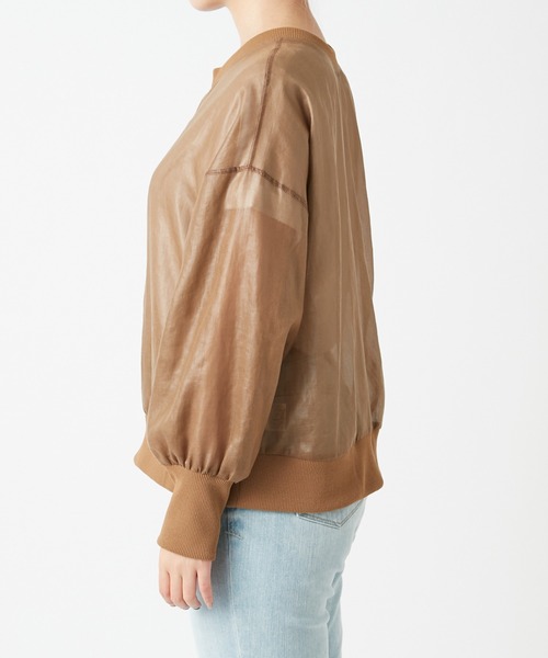 RIVE DROITE（リヴドロワ）の「ドライチンツブルゾン（ブルゾン・レディース・ブラウン・FREE）」の3枚目の写真