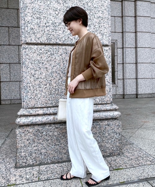 RIVE DROITE（リヴドロワ）の「ドライチンツブルゾン（ブルゾン・レディース・ブラウン・FREE）」の21枚目の写真