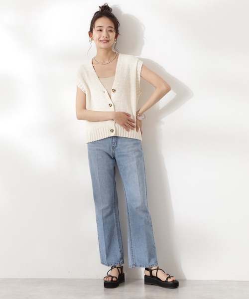 N.（N. Natural Beauty Basic）（エヌエヌナチュラルビューティーベーシック）の「◆ボタン付ニットベスト（ベスト・レディース・ブラック/クリーム/ホワイト系その他・MEDIUM）」の13枚目の写真