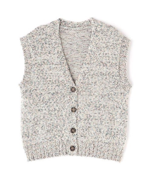 N.（N. Natural Beauty Basic）（エヌエヌナチュラルビューティーベーシック）の「◆ボタン付ニットベスト（ベスト・レディース・ブラック/クリーム/ホワイト系その他・MEDIUM）」の14枚目の写真