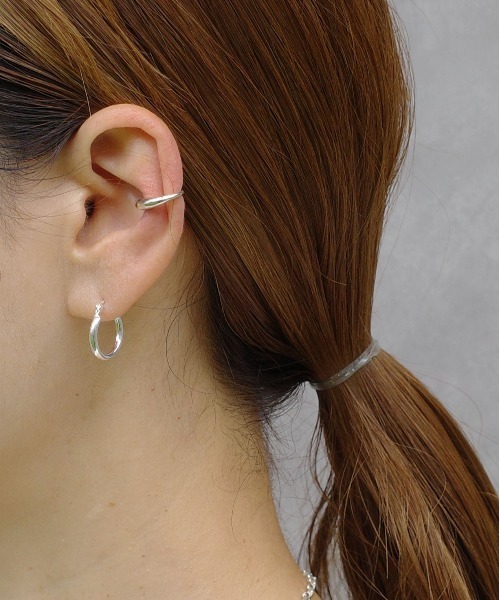 SIGNAL（シグナル）の「【SIGNAL/シグナル】silver925 HOOP PIERCE 16mm/ シルバー925 フープピアス（ピアス（両耳用）・レディース・シルバー・FREE）」の6枚目の写真