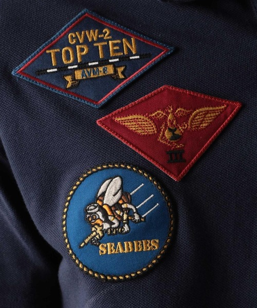 AVIREX(アヴィレックス)の「トップガン ポロシャツ/TOP GUN POLO SHIRT/アヴィレックス/AVIREX(ポロシャツ・レディース・オレンジ/ネイビー/オリーブ・MEDIUM/LARGE/X-LARGE)」の15枚目の写真