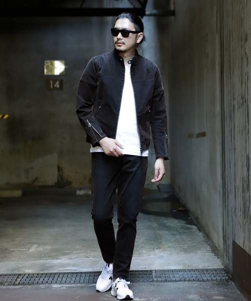 RATTLE TRAP（ラトルトラップ）の「フロッキーデニムシングルライダース（ライダースジャケット・メンズ・ブラック/ブラウン・LL/S/M/L）」の4枚目の写真