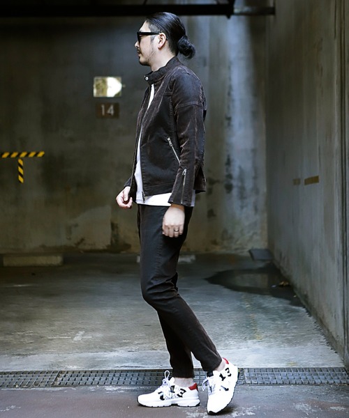 RATTLE TRAP（ラトルトラップ）の「フロッキーデニムシングルライダース（ライダースジャケット・メンズ・ブラック/ブラウン・LL/S/M/L）」の6枚目の写真