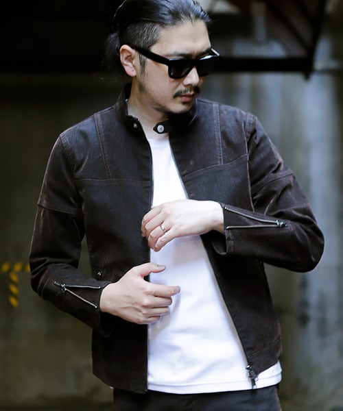 RATTLE TRAP（ラトルトラップ）の「フロッキーデニムシングルライダース（ライダースジャケット・メンズ・ブラック/ブラウン・LL/S/M/L）」の10枚目の写真