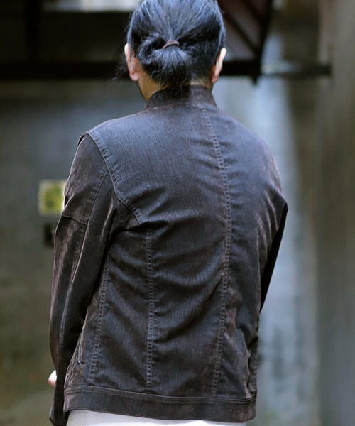 RATTLE TRAP（ラトルトラップ）の「フロッキーデニムシングルライダース（ライダースジャケット・メンズ・ブラック/ブラウン・LL/S/M/L）」の15枚目の写真