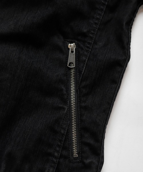 RATTLE TRAP（ラトルトラップ）の「フロッキーデニムシングルライダース（ライダースジャケット・メンズ・ブラック/ブラウン・LL/S/M/L）」の16枚目の写真