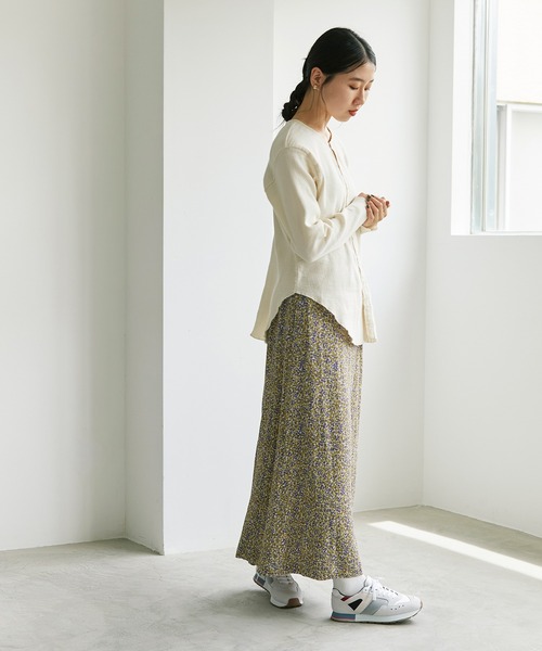 cardo fabrica（カルドファブリカ）の「◇オーガニックWガーゼ 2WAYプルオーバー（Tシャツ/カットソー・レディース・キナリ/ブラック/オレンジ・FREE）」の19枚目の写真