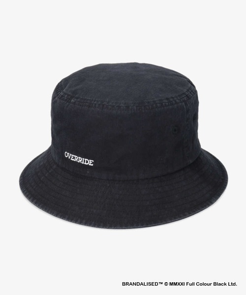 OVERRIDE(オーバーライド)の「OVERRIDE x BRANDALISED BUCKET F.B.(ハット・メンズ・ブラック/グレー・58cm)」の4枚目の写真
