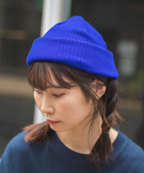 WEGO(ウィゴー)の「WEGO/2WAYショートビーニー(ニットキャップ/ビーニー・メンズ・ブラック/ダークグリーン/ダークオレンジ/イエロー系その他2/ワイン/ブラウン/ネイビー/ブルー/パープル/ホワイト/ベージュ/ライム/ピンク・FREE)」の8枚目の写真