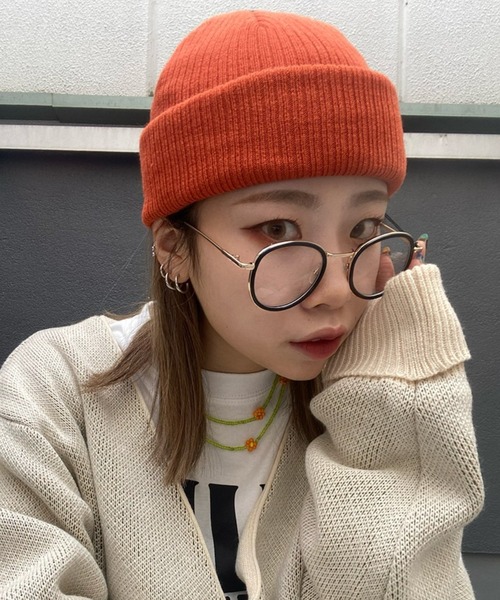 WEGO(ウィゴー)の「WEGO/2WAYショートビーニー(ニットキャップ/ビーニー・メンズ・ブラック/ダークグリーン/ダークオレンジ/イエロー系その他2/ワイン/ブラウン/ネイビー/ブルー/パープル/ホワイト/ベージュ/ライム/ピンク・FREE)」の13枚目の写真