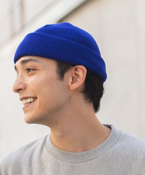 WEGO(ウィゴー)の「WEGO/2WAYショートビーニー(ニットキャップ/ビーニー・メンズ・ブラック/ダークグリーン/ダークオレンジ/イエロー系その他2/ワイン/ブラウン/ネイビー/ブルー/パープル/ホワイト/ベージュ/ライム/ピンク・FREE)」の17枚目の写真