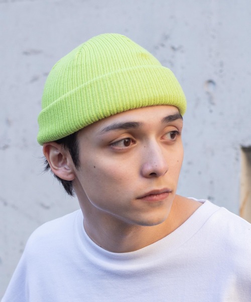 WEGO(ウィゴー)の「WEGO/2WAYショートビーニー(ニットキャップ/ビーニー・メンズ・ブラック/ダークグリーン/ダークオレンジ/イエロー系その他2/ワイン/ブラウン/ネイビー/ブルー/パープル/ホワイト/ベージュ/ライム/ピンク・FREE)」の22枚目の写真