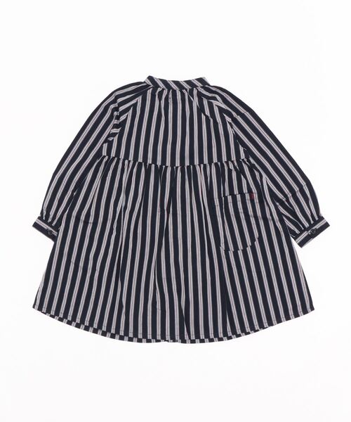 RAGMART(ラグマート)の「バンドカラーワンピース(ワンピース・キッズ・チェック/ブルー/ストライプ・110cm/120cm/130cm/100cm)」の4枚目の写真