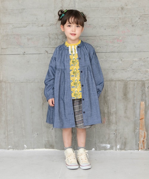 RAGMART(ラグマート)の「バンドカラーワンピース(ワンピース・キッズ・チェック/ブルー/ストライプ・110cm/120cm/130cm/100cm)」の8枚目の写真