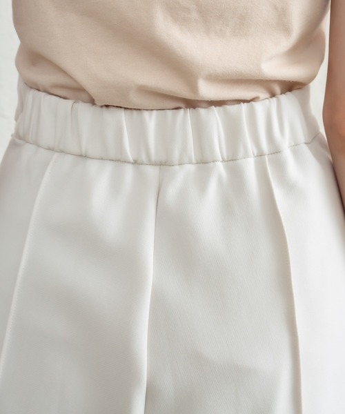 mystic（ミスティック）の「ピンタックショートパンツ（スラックス・レディース・アイボリー/ブラック・FREE）」の14枚目の写真