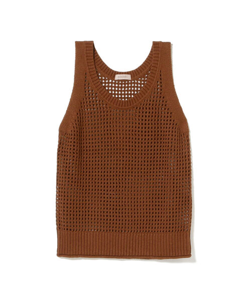 BEAMS LIGHTS(ビームスライツ)の「BEAMS LIGHTS / 5ゲージ メッシュ ノースリーブ ニット(タンクトップ・レディース・ブラウン/グリーン/イエロー系その他3・ONE SIZE)」の13枚目の写真