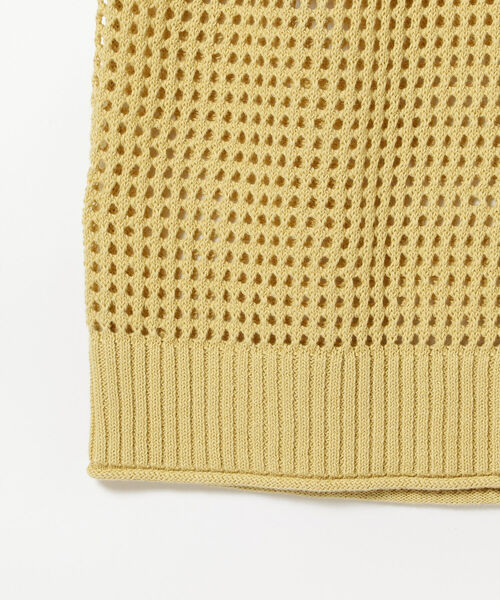 BEAMS LIGHTS(ビームスライツ)の「BEAMS LIGHTS / 5ゲージ メッシュ ノースリーブ ニット(タンクトップ・レディース・ブラウン/グリーン/イエロー系その他3・ONE SIZE)」の18枚目の写真