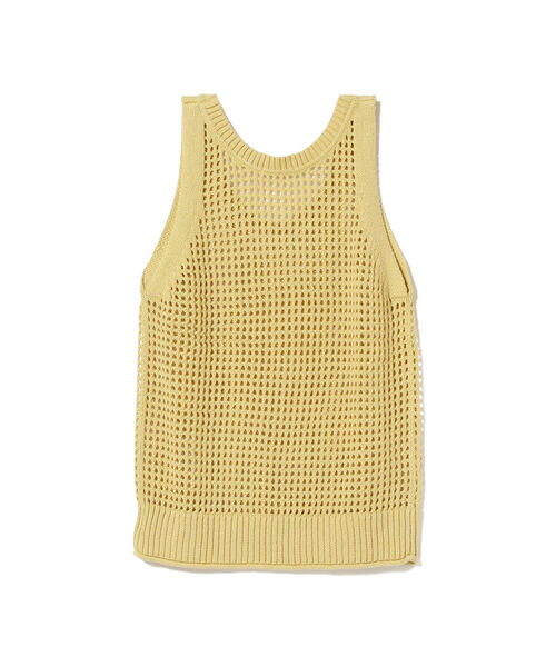 BEAMS LIGHTS(ビームスライツ)の「BEAMS LIGHTS / 5ゲージ メッシュ ノースリーブ ニット(タンクトップ・レディース・ブラウン/グリーン/イエロー系その他3・ONE SIZE)」の19枚目の写真