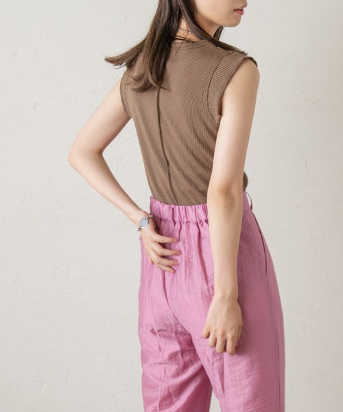 Kastane（カスタネ）の「サーマルカットオフタンク（タンクトップ・レディース・オリーブ/アイボリー/モカ・FREE）」の12枚目の写真