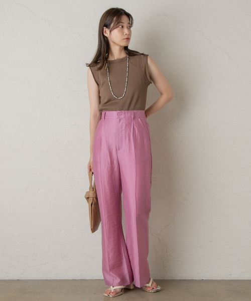 Kastane（カスタネ）の「サーマルカットオフタンク（タンクトップ・レディース・オリーブ/アイボリー/モカ・FREE）」の17枚目の写真