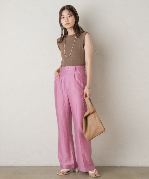 Kastane（カスタネ）の「サーマルカットオフタンク（タンクトップ・レディース・オリーブ/アイボリー/モカ・FREE）」の15枚目の写真