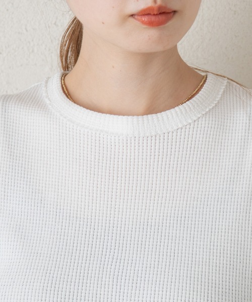 Kastane（カスタネ）の「サーマルカットオフタンク（タンクトップ・レディース・オリーブ/アイボリー/モカ・FREE）」の6枚目の写真