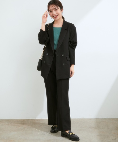 VIS(ビス)の「【セットアップ対応】リラックスした履き心地。美脚フレアパンツ(スラックス・レディース・レンガ/ブラック/ベージュ系その他2・S/M/SS)」の13枚目の写真
