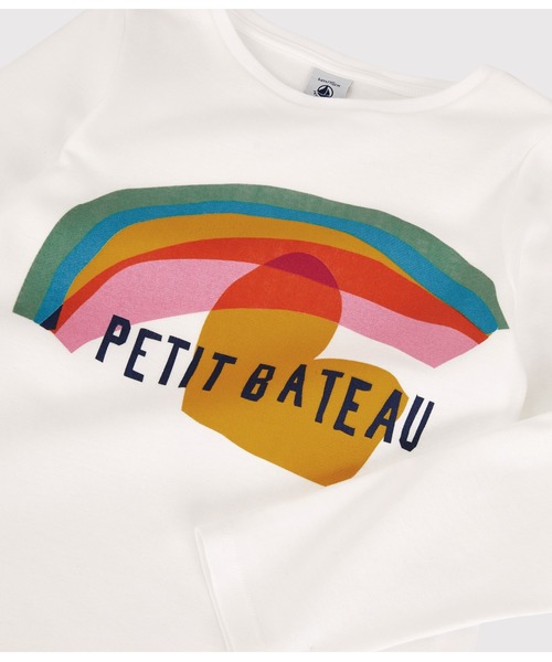 PETIT BATEAU（プチバトー）の「プリント長袖Ｔシャツ（Tシャツ/カットソー・キッズ・オフホワイト・12YEAR/6YEAR/8YEAR/10YEAR）」の3枚目の写真