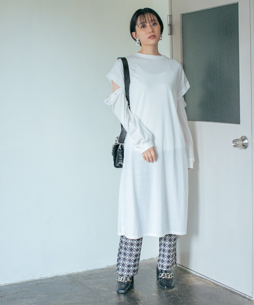 PAGEBOY（ページボーイ）の「2WAYスリーブカットワンピース（ワンピース・レディース・オフホワイト/ブラック/オリーブ・FREE）」の9枚目の写真