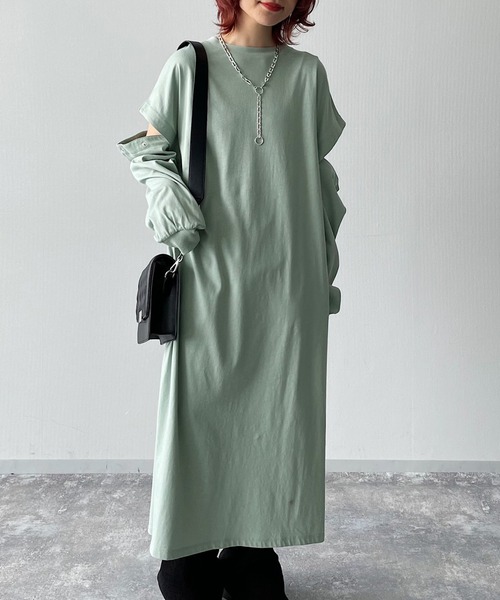 PAGEBOY（ページボーイ）の「2WAYスリーブカットワンピース（ワンピース・レディース・オフホワイト/ブラック/オリーブ・FREE）」の17枚目の写真