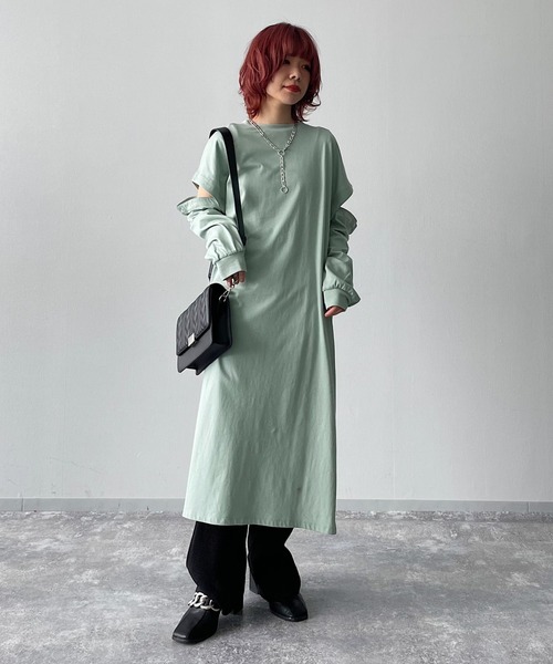 PAGEBOY（ページボーイ）の「2WAYスリーブカットワンピース（ワンピース・レディース・オフホワイト/ブラック/オリーブ・FREE）」の18枚目の写真