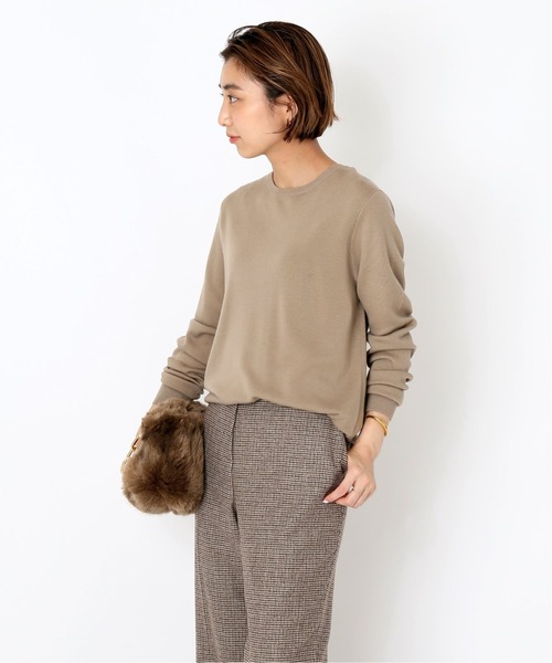 Deuxieme Classe（ドゥーズィエムクラス）の「*EVERYDAY I LIKE. クルーネック プルオーバー（ニット/セーター・レディース・グリーン/グレー/キャメル・FREE）」の19枚目の写真