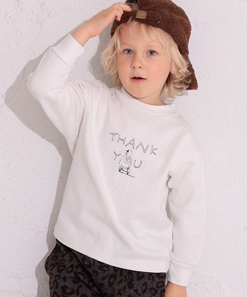Ocean&Ground(オーシャン&グラウンド)の「ステッチシシュウTシャツ(80~140cm)(Tシャツ/カットソー・キッズ・ホワイト/ブラック・140/100/120/90/130/110/80/95)」の5枚目の写真