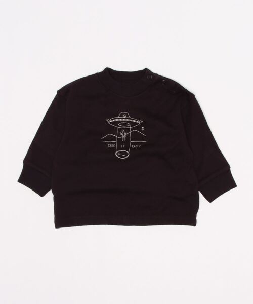 Ocean&Ground(オーシャン&グラウンド)の「ステッチシシュウTシャツ(80~140cm)(Tシャツ/カットソー・キッズ・ホワイト/ブラック・140/100/120/90/130/110/80/95)」の6枚目の写真