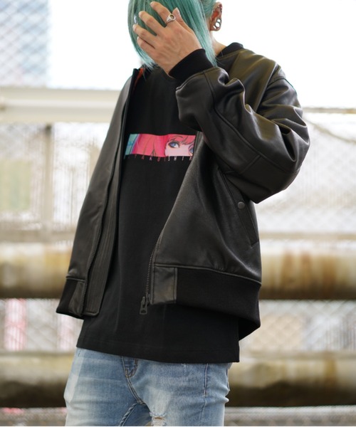 9090（ナインティナインティ）の「【WEB限定】アニメーションプリントTシャツ(目)（Tシャツ/カットソー・メンズ・ホワイト/ブラック・MEDIUM/LARGE）」の2枚目の写真