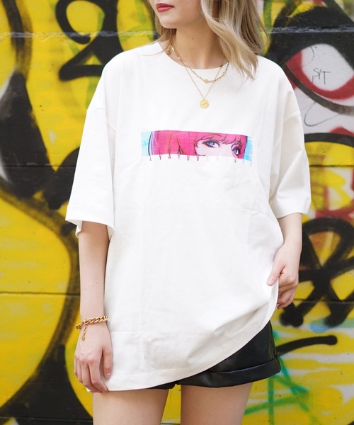 9090（ナインティナインティ）の「【WEB限定】アニメーションプリントTシャツ(目)（Tシャツ/カットソー・メンズ・ホワイト/ブラック・MEDIUM/LARGE）」の8枚目の写真