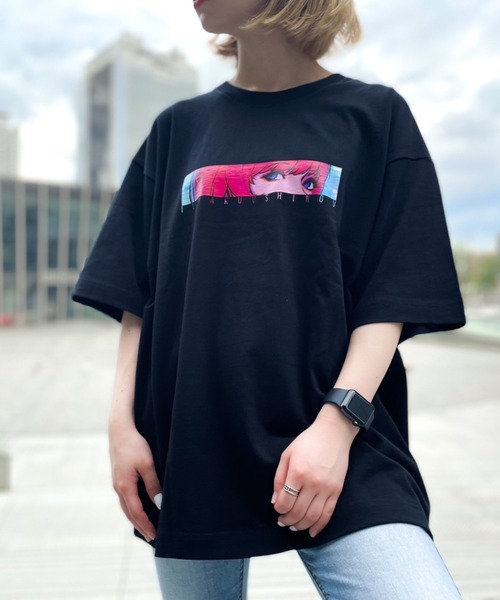 9090（ナインティナインティ）の「【WEB限定】アニメーションプリントTシャツ(目)（Tシャツ/カットソー・メンズ・ホワイト/ブラック・MEDIUM/LARGE）」の13枚目の写真