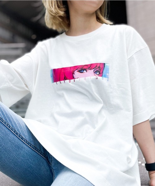9090（ナインティナインティ）の「【WEB限定】アニメーションプリントTシャツ(目)（Tシャツ/カットソー・メンズ・ホワイト/ブラック・MEDIUM/LARGE）」の4枚目の写真