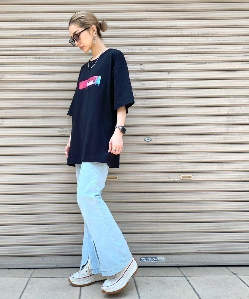 9090（ナインティナインティ）の「【WEB限定】アニメーションプリントTシャツ(目)（Tシャツ/カットソー・メンズ・ホワイト/ブラック・MEDIUM/LARGE）」の14枚目の写真