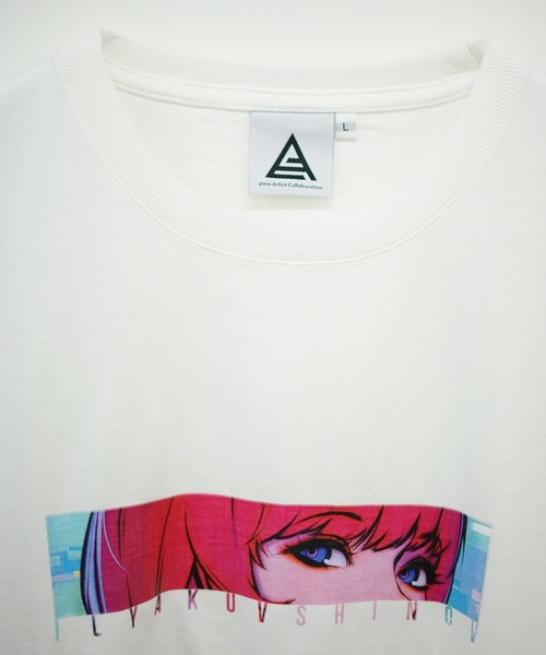 9090（ナインティナインティ）の「【WEB限定】アニメーションプリントTシャツ(目)（Tシャツ/カットソー・メンズ・ホワイト/ブラック・MEDIUM/LARGE）」の11枚目の写真