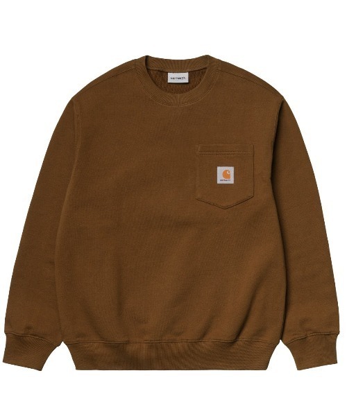 Carhartt（カーハート）の「Carhartt WIP/カーハートダブリューアイピー ルーズシルエット　ポケットトレーナー I027681（スウェット・メンズ・ホワイト/ブラック/ブラウン・M/XL/L）」の3枚目の写真