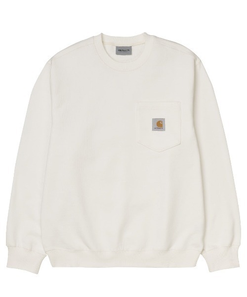 Carhartt（カーハート）の「Carhartt WIP/カーハートダブリューアイピー ルーズシルエット　ポケットトレーナー I027681（スウェット・メンズ・ホワイト/ブラック/ブラウン・M/XL/L）」の2枚目の写真