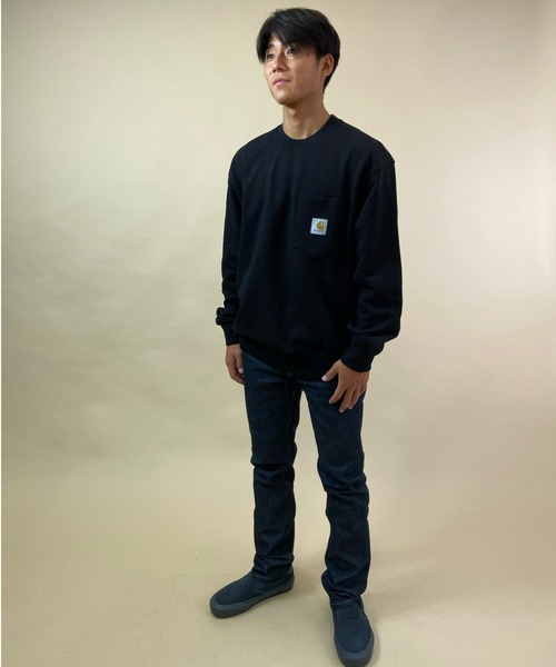 Carhartt（カーハート）の「Carhartt WIP/カーハートダブリューアイピー ルーズシルエット　ポケットトレーナー I027681（スウェット・メンズ・ホワイト/ブラック/ブラウン・M/XL/L）」の16枚目の写真