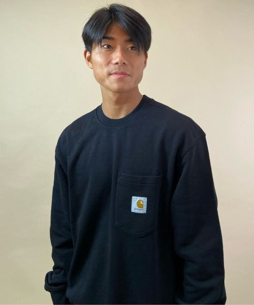 Carhartt（カーハート）の「Carhartt WIP/カーハートダブリューアイピー ルーズシルエット　ポケットトレーナー I027681（スウェット・メンズ・ホワイト/ブラック/ブラウン・M/XL/L）」の15枚目の写真