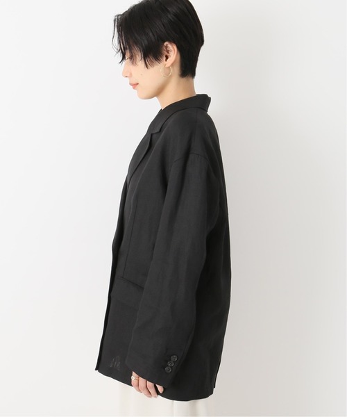 Simplicite(サンプリシテ)の「リネンツイルジャケット(その他アウター・レディース・ブラウン・FREE)」の2枚目の写真